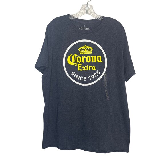 Corona Extra Beer Graphic Tshirt Mens XL Blue Athletic Fit New - Picture 1 of 7